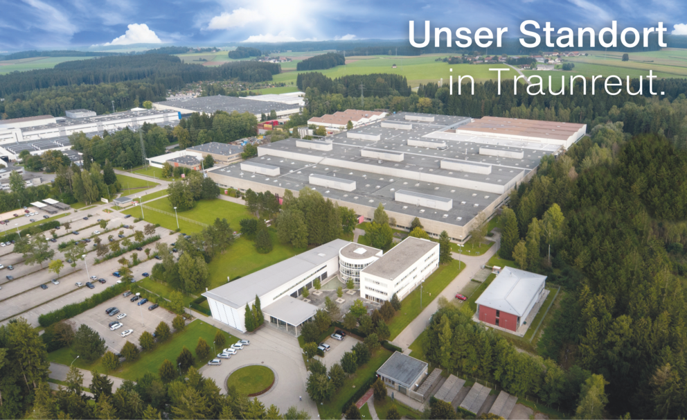 SITECO Firmensitz in Traunreut Luftaufnahme von dem SITECO Hauptsitz in Traunreut, Deutschland.